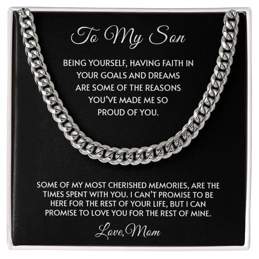 To My Son | You've Made Me So Proud Of You - Cuban Link Chain